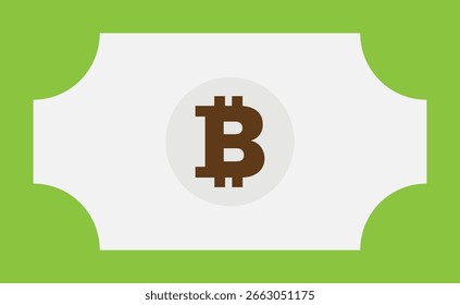 Ilustración plana de Vector de icono de criptomoneda de Bitcoin