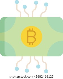 Diseño de icono plano de moneda de Bitcoin