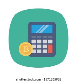 bitcoin & Currency flat icons for accounting  & cyrptocurrency 