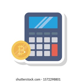 bitcoin & Currency flat icons for accounting  & cyrptocurrency 