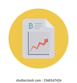 bitcoin & Currency flat icons for chart  & report 