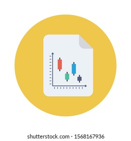 bitcoin & Currency flat icons for chart  & report