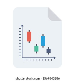bitcoin and Currency flat icons for chart  and report