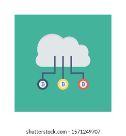 bitcoin & Currency flat icons for computing  & bitcoin 