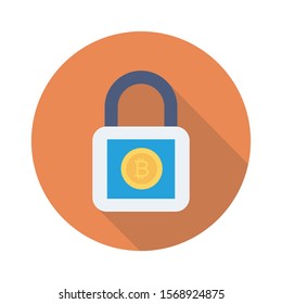 bitcoin and Currency flat icons for crypto and currency 