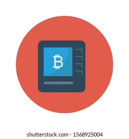 bitcoin and Currency flat icons for crypto and currency 