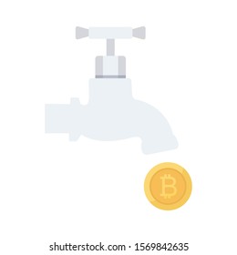bitcoin and Currency flat icons for bitcoin  and crypto 