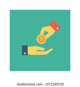 bitcoin & Currency flat icons for bitcoin  & crypto