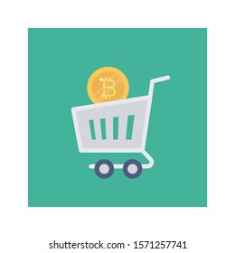 bitcoin & Currency flat icons for crypto & currency 