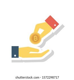 bitcoin & Currency flat icons for bitcoin  & crypto