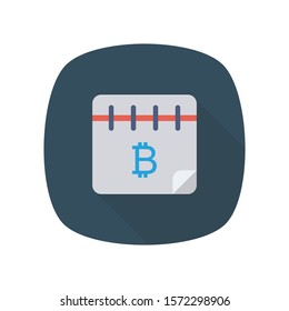 bitcoin & Currency flat icons for crypto & currency