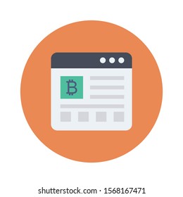 bitcoin & Currency flat icons for cryptocurrency  & money 