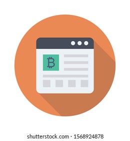 bitcoin and Currency flat icons for cryptocurrency  and money 