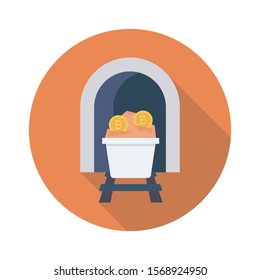 bitcoin and Currency flat icons for cryptocurrency  an money 