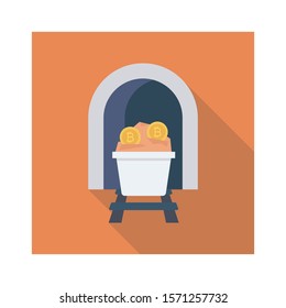 bitcoin & Currency flat icons for cryptocurrency  & money 