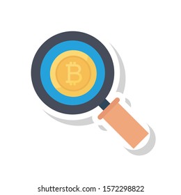 bitcoin & Currency flat icons for bitcoin  & cryptocurrency 
