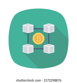 bitcoin & Currency flat icons for Cryptocurrency  & chain 