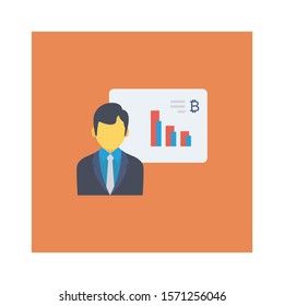 bitcoin & Currency flat icons for graph  & chart 