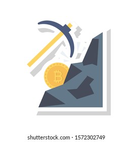 bitcoin & Currency flat icons for money &  currency
