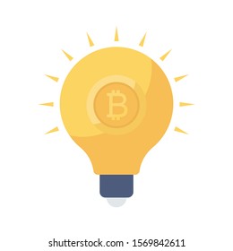 bitcoin and Currency flat icons for  power and idea 
