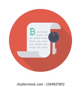 bitcoin and Currency flat icons for private  and document 