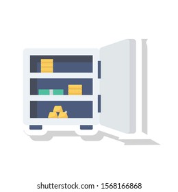 bitcoin & Currency flat icons for safe & secure 