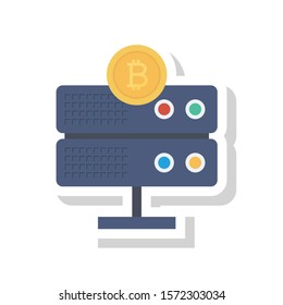 bitcoin & Currency flat icons for  bitcoin &  sharing