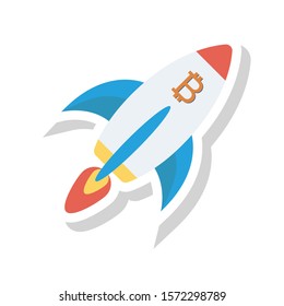 bitcoin & Currency flat icons for bitcoin  & startup 