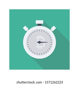 bitcoin & Currency flat icons for timer  & watch