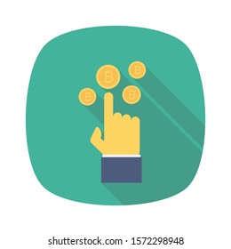 bitcoin & Currency flat icons for bitcoin  & touch 