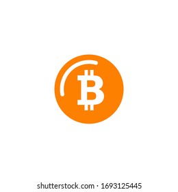 Bitcoin currency icon logo design vector template
