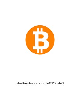 Plantilla vectorial de diseño de logotipo de icono de moneda bitcoin