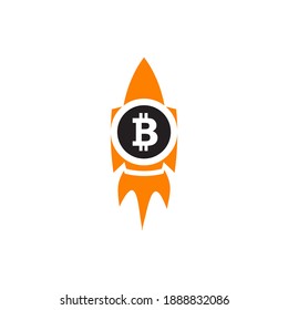 Plantilla vectorial de diseño de logotipo de icono de moneda de Bitcoin