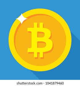 Bitcoin currency icon. Modern digital money sign illustration