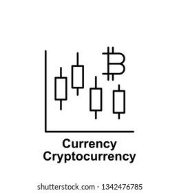bitcoin currency outline icon. Element of bitcoin illustration icons. Signs and symbols can be used for web, logo, mobile app, UI, UX on white background