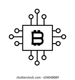 bitcoin currency sign with circuits network