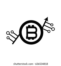 bitcoin currency sign with circuits network