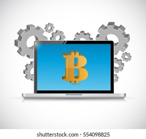 bitcoin cycle sign concept illustration design isolated graphic