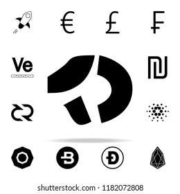 bitcoin dark icon. Crepto currency icons universal set for web and mobile on white background