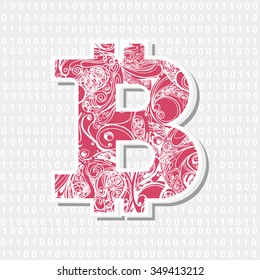 Bitcoin decorative vector symbol 