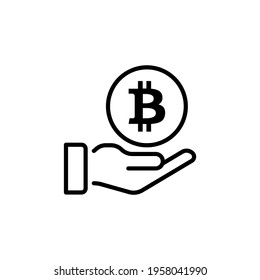 Bitcoin Deposit icon in vector. Logotype