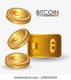 Bitcoin design over white background, vector illustration.