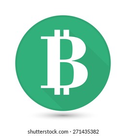 Bitcoin design over white background, vector illustration.