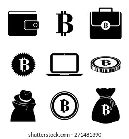 Bitcoin design over white background, vector illustration.