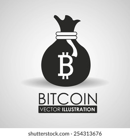 Bitcoin design, vector illustration.