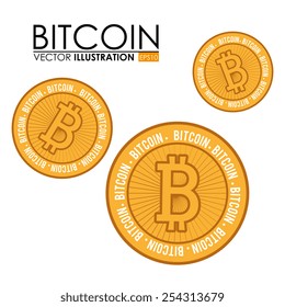 Bitcoin design, vector illustration.