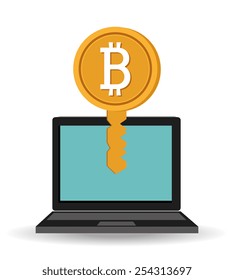 Bitcoin design, vector illustration.