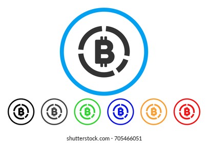 Bitcoin Diagram flat vector icon for application and web design.