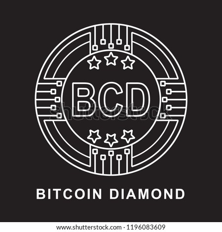 Bitcoin Diamond Coin Bcd Cryptocurrency Icon Stock Vector Royalty - 