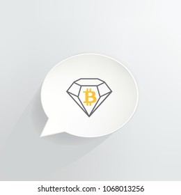 Bitcoin Diamond Cryptocurrency Coin Speech Bubble